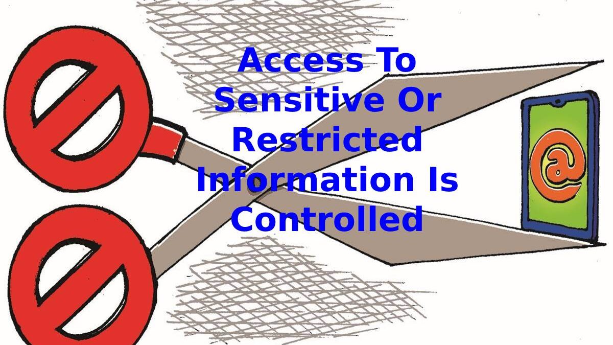 Access To Sensitive Or Restricted Information Is Controlled