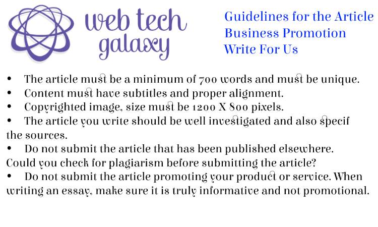 Guidelines web tech galaxy Business Promotion Write For Us