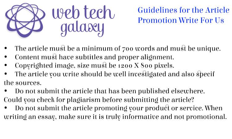 Guidelines web tech galaxy Promotion Write For Us