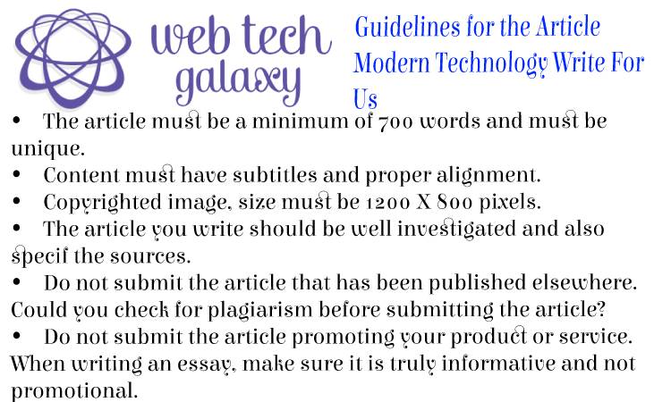 Guidelines web tech galaxy Modern Technology Write For Us