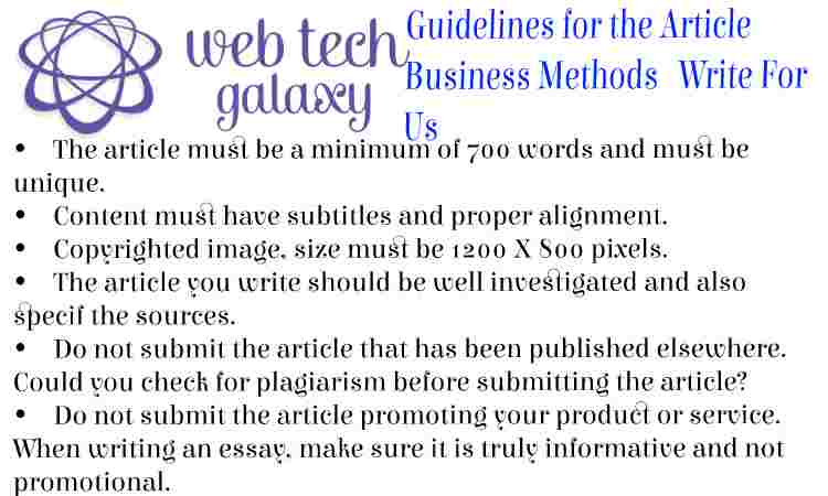 Guidelines web tech galaxy Business Methods Write For Us